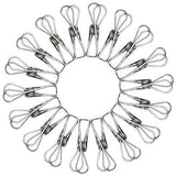 Pingovox Stainless Steel Clothes Pins, Utility Clips Hooks ClothesPin Clothesline Clip for Outdoor Indoor Drying Home Laundry Office Cord Clothespins Kitchen Tools Fastener Socks Scarfs