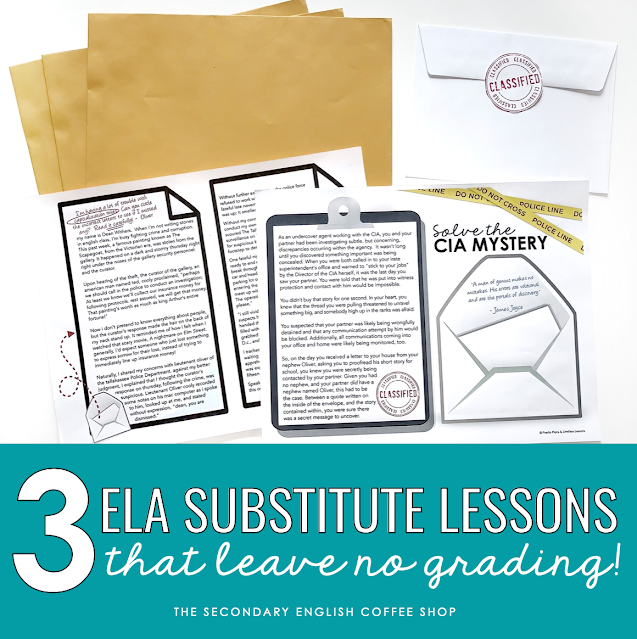 3 ELA Substitute Lessons That Leave No Grading