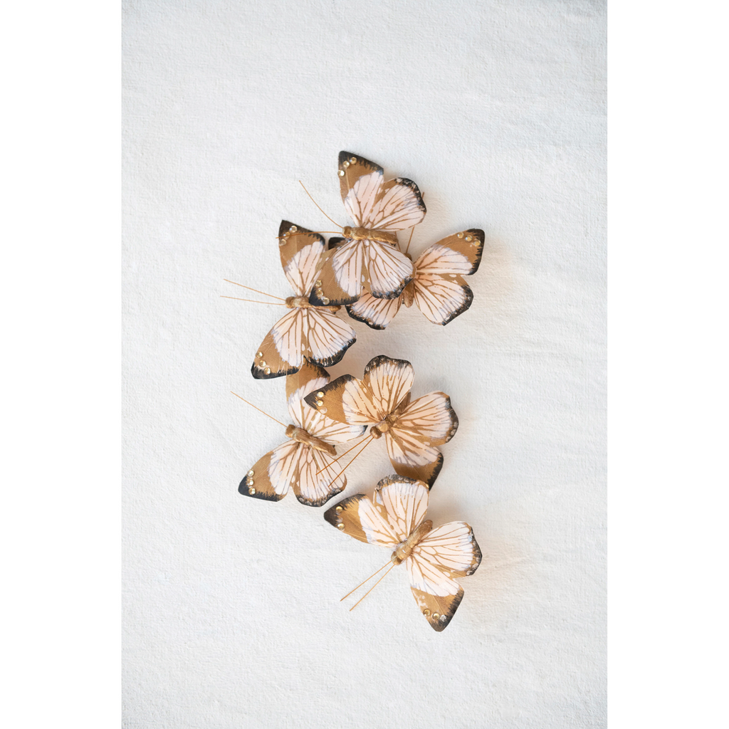 Paper Butterfly Clip-On Ornament - 3"