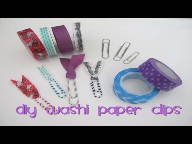 This tutorial is on how to to make washi paper clips which you could use as a fancy bookmark, or in your planner, or with any project you like