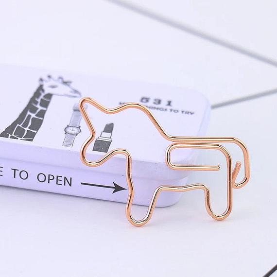 Rose Gold Unicorn Paper Clips Cute Bookmark by MyTeachersCupboard
