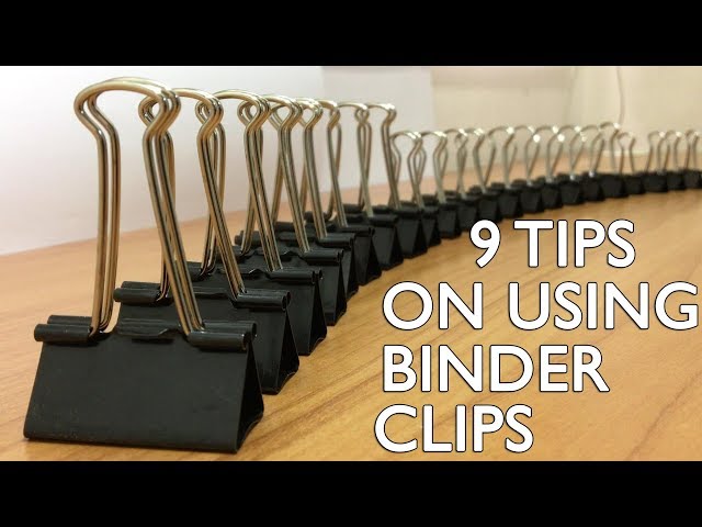Binder Clips are great stationery for organizing things and items