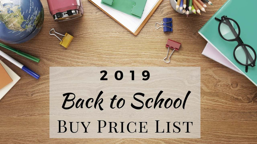 2019 School Supplies Buy Price List