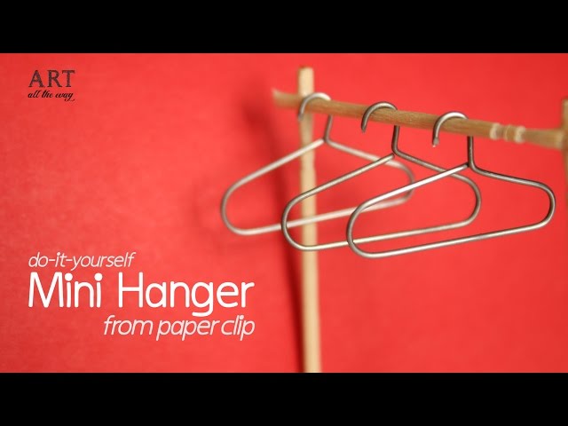 homedecorideas #dollhouse #miniwardrobe Check this video on how to make this easy Mini Hanger out of Paper Clips.