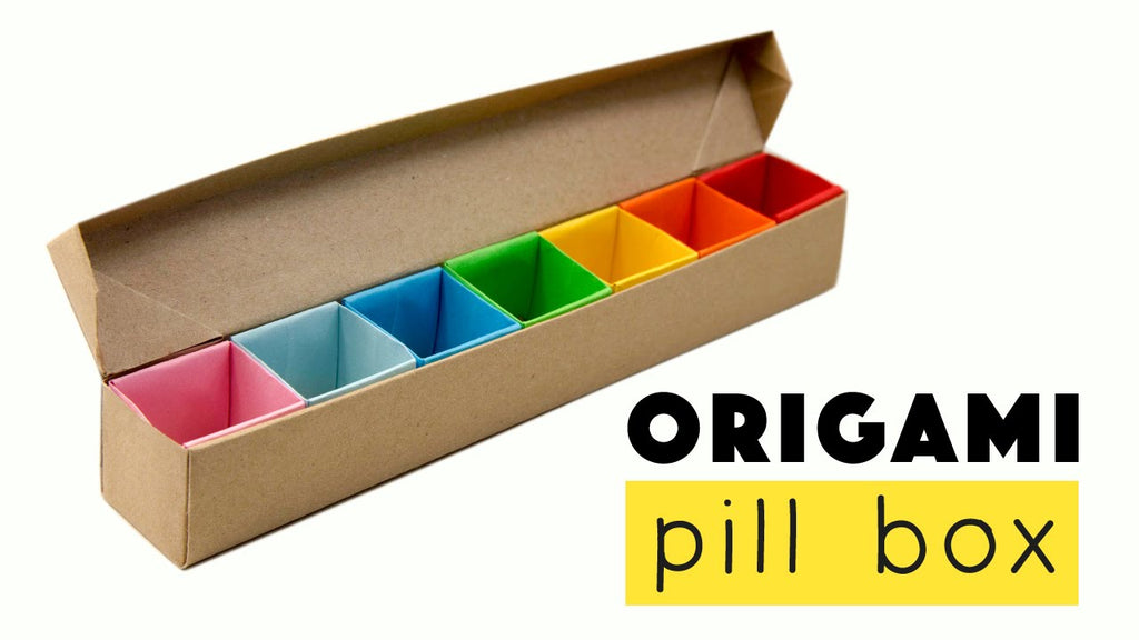 Learn how to make an Origami Pill Box with seven sections inside