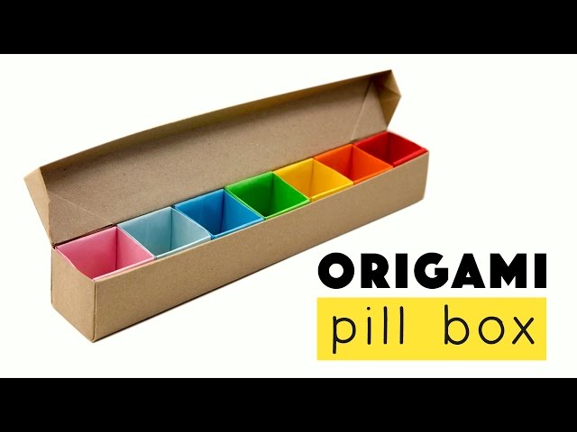 Learn how to make an Origami Pill Box with seven sections inside