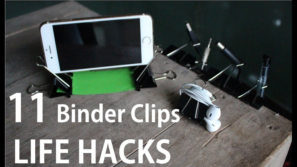 This video will show you 11 simple Binder Clip life hacks