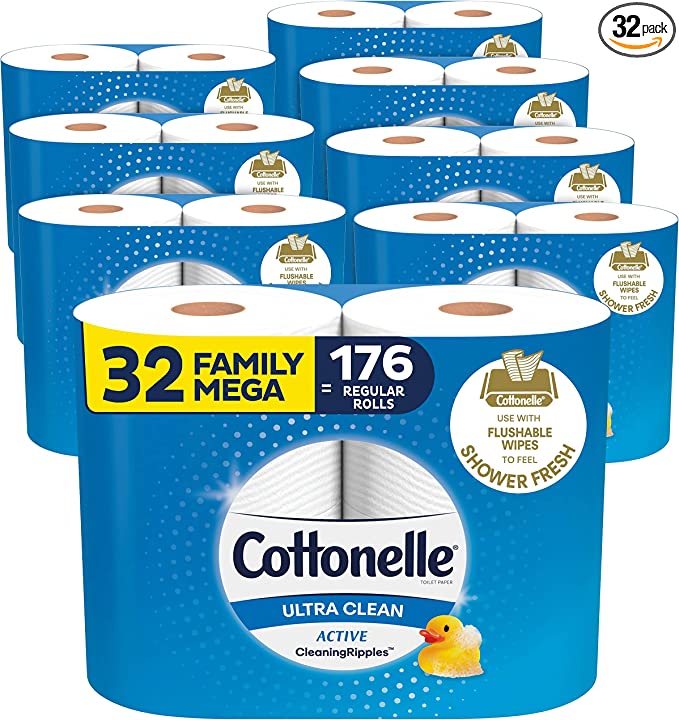 Cottonelle Ultra Clean Toilet Paper, 32 Family Mega Rolls – as low as $20.87!