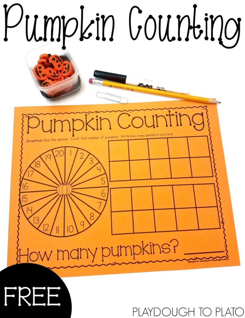 Pumpkin Counting Mat