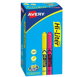 Avery Hi-Liter Pen-Style Highlighters (24 Assorted Colors) for Only $3.90-$4.10 Shipped (Was $6.64)!!!