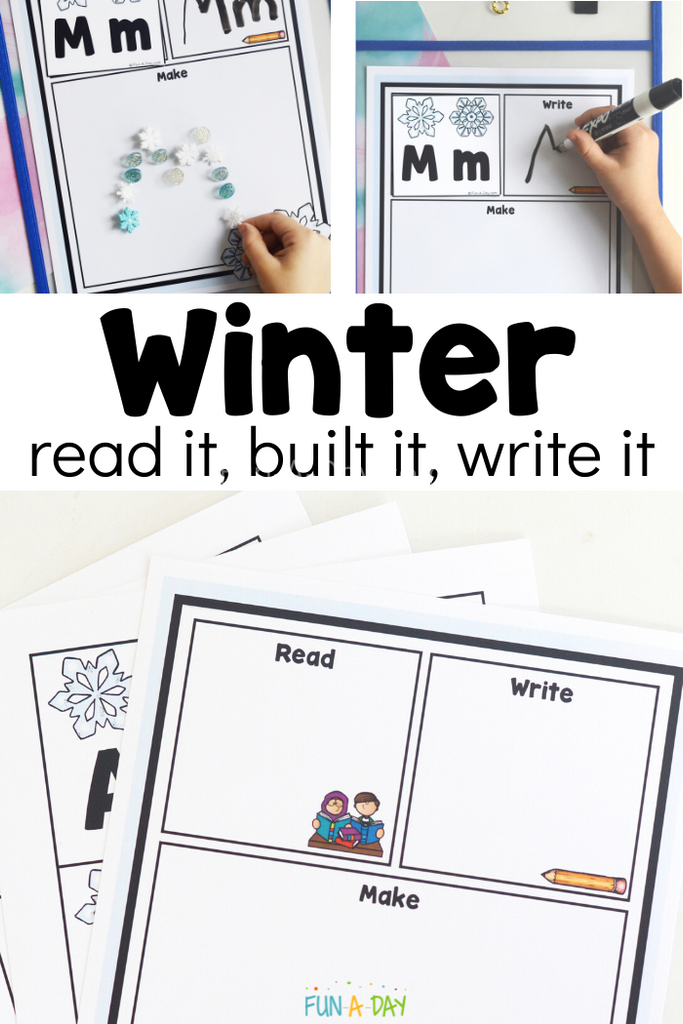 Winter Read It Build It Write It Printable Letters