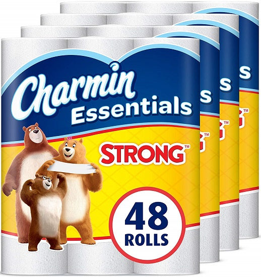 Charmin Essentials Strong Toilet Paper, 48 Giant Rolls  $18.71 with Subscribe & Save