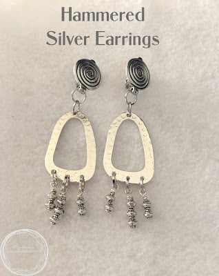 Hammered Silver Earrings...Thanks Michaels