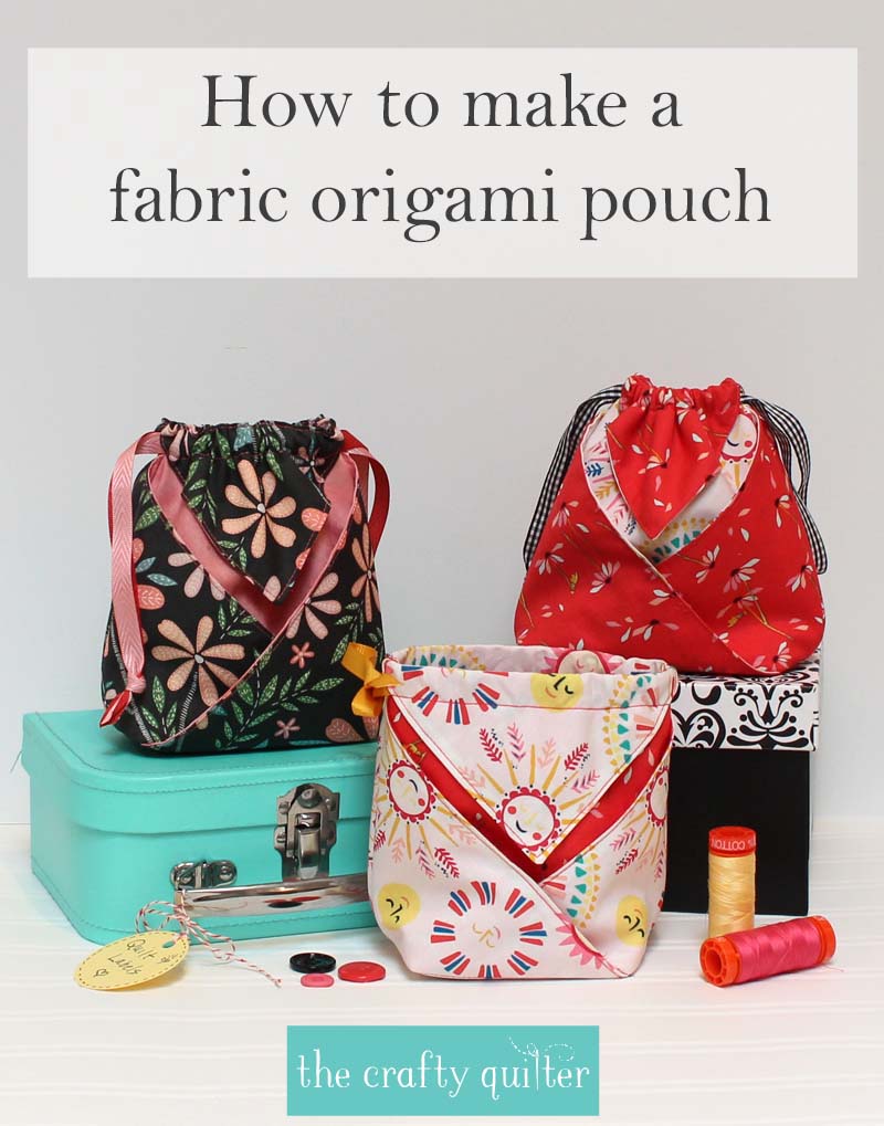 Fabric origami pouch tutorial and video