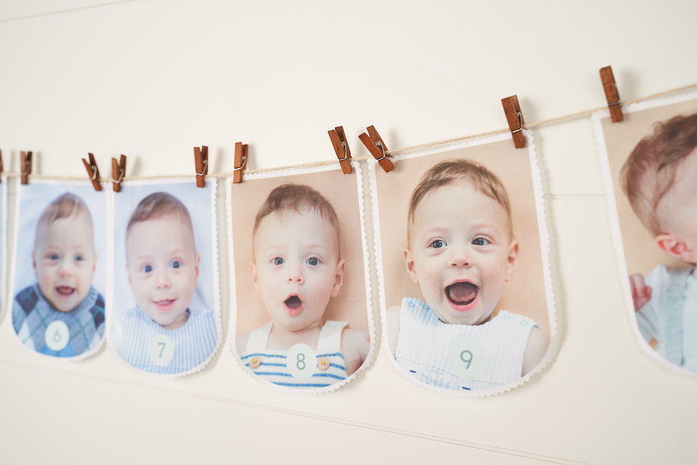 DIY First Birthday Photo Garland