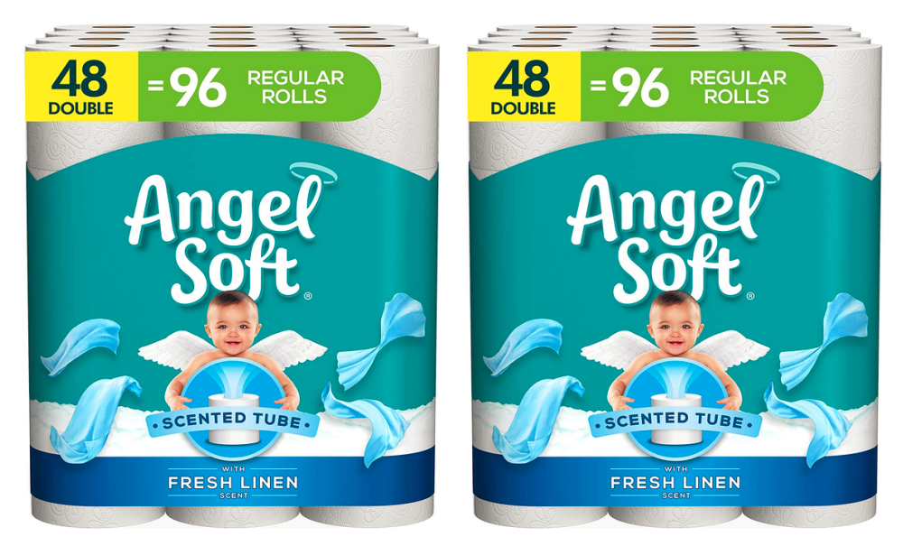 Extra 20% off Coupon! Angel Soft Toilet Paper with Fresh Linen Scent, 48 Double Rolls= 96 Regular Rolls {Amazon}