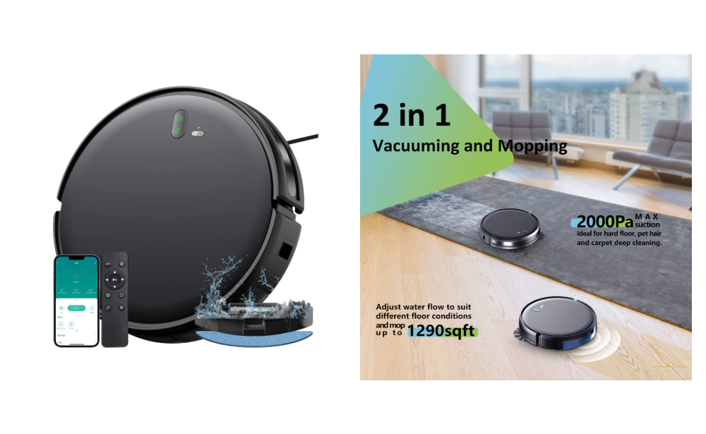 75% Off + $25 Coupon Robot Vacuum and Mop Combo, 2 in 1 Mopping Robotic Vacuum