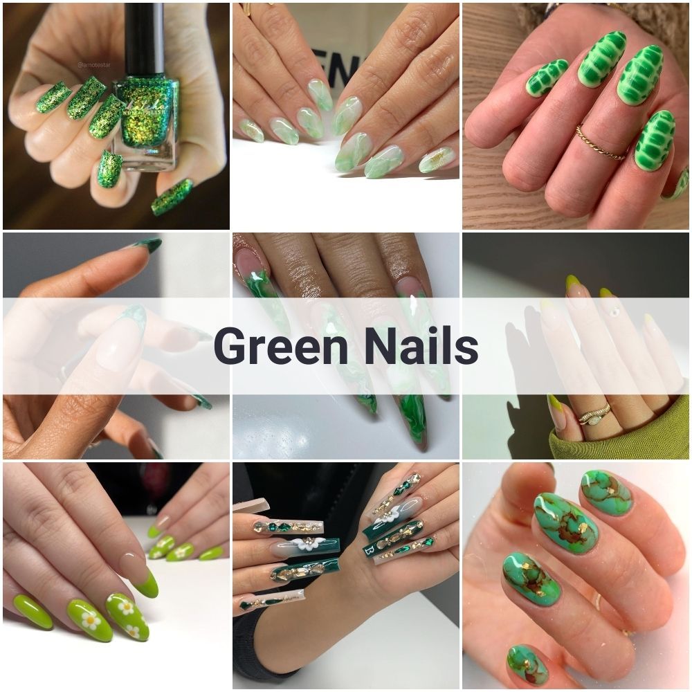 25 Green Nail Designs for Confident Women with Je Ne Sais Quoi