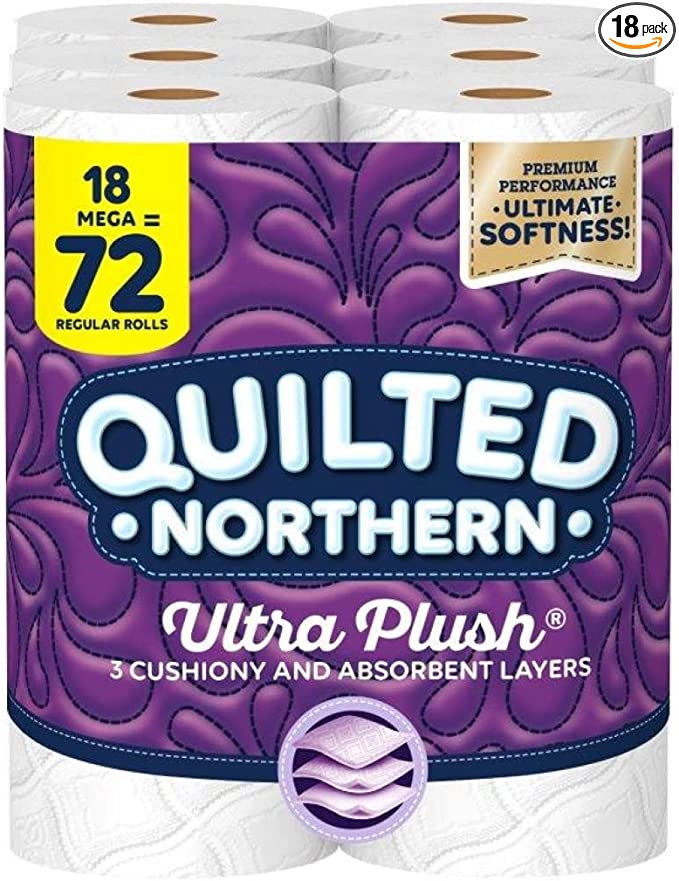 Quilted Northern Ultra Plush Toilet Paper, 18 Mega Rolls – as low as $12.52