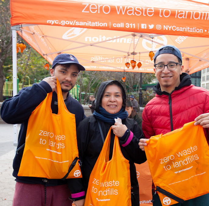 The citys giving out free bags ahead of the plastic bag ban