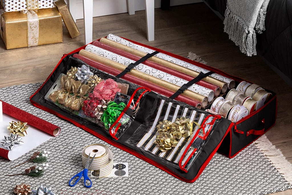 Up to 40% Off Holiday Storage on Amazon | Gift Wrap Organizer Just $17 (Regularly $30)