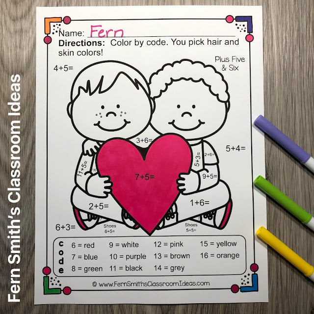 Grab These St. Valentine’s Day Color By Number Addition and Subtraction Worksheets for Your Class Today!