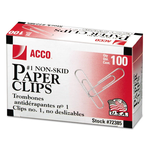 ACCO Paper Clips, Small (No. 1), Silver, 1,000/Pack