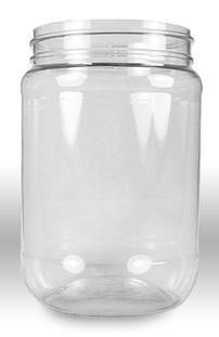 (16 Oz) Plastic Wide Mouth Jar With Pressurized Screw On Lid Crystal Clear Storage Container With White Pressure Sealed Foam Lined Cap