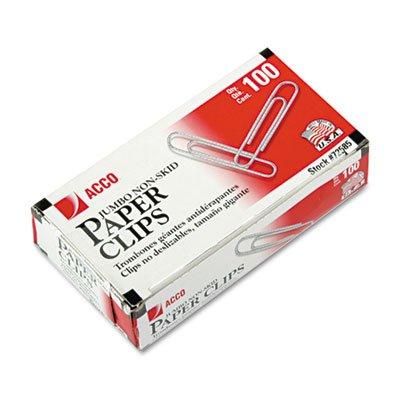 1 X Acco Economy Non-Skid Paper Clip - Jumbo - 2 Length - 1000 / Pack - Silver