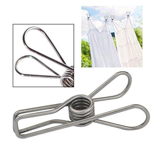 50 Pcs Stainless Steel Clothespins – Heavy Duty Metal Laundry Clips With Storage Bag & Hooks, Windproof - View #14