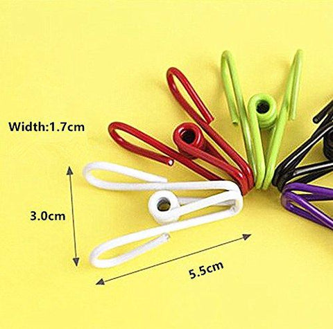 50pcs Steel Wire Clip,Colorful Vinyl-coated Windproof Clothespin(Mixed Colors) By Alimitopia