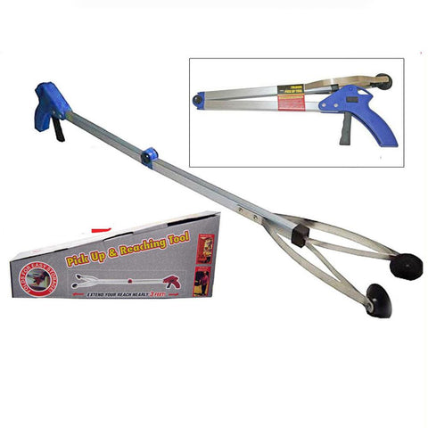 2 Folding Pick Up Reaching Tool 29" Easy Reach Grab Grabber Stick Extend Reacher