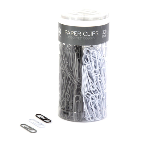 U Brands Black and White Paper Clips - 300 Count