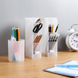 Pen Organizer Storage for Office, School, Home Supplies, Translucent White Pen Storage Holder