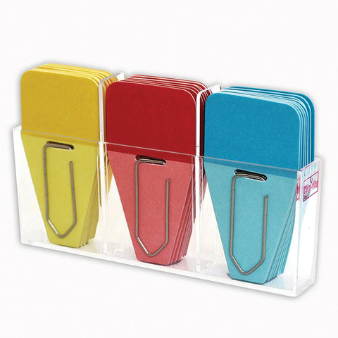 #13082 SOLID CLIP TABS 24PK RED BLUE YELLOW