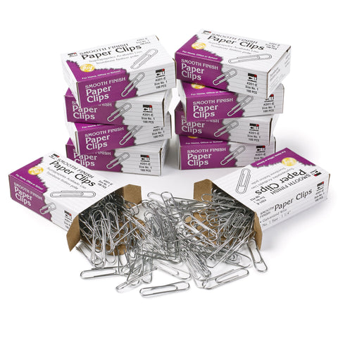 (10 St) Paper Clips Gem 10 Boxes Of 100 Clips Per Box