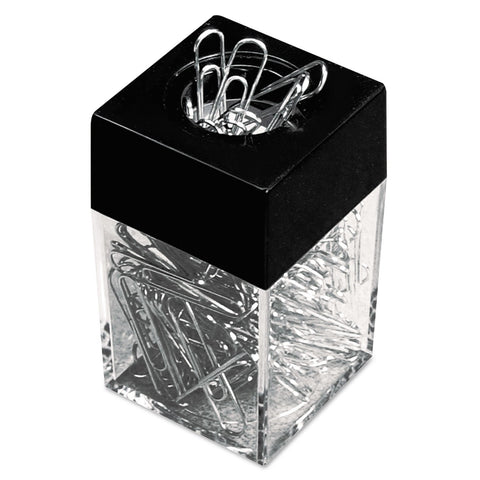 Paper Clips W/magnetic Dispenser, Wire, 1 3/8", Silver, 12/100 Carton Boxes