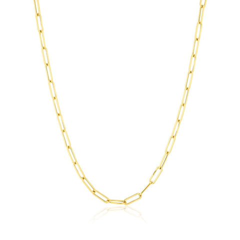 14KT Yellow Gold Paper Clip Necklace