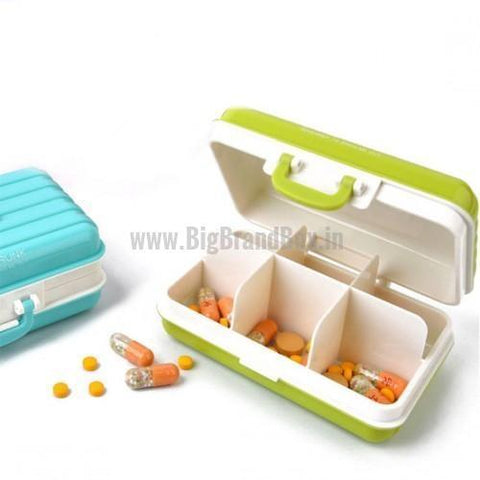 Travel Suitcase Shaped Mini Pill Box