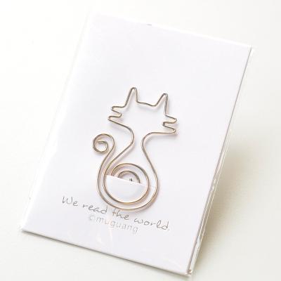 Bookmark & Paper Clips - Wire Shaped Cats