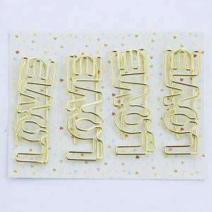 4 Pcs Gold Paper Clips