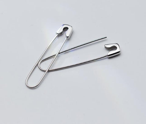 (So Thin) fashion 100% Real. 925 Sterling Silver Fine Jewelry paper clip Shape dangle earrings charms GTLE1715